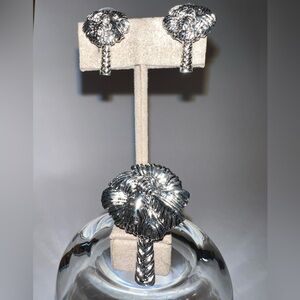 Sterling Silver Palm Tree Pendant and matching stud earrings. NW0T - Never worn